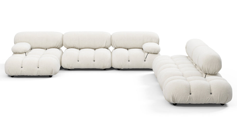 Bellini stor sektionssengWhite Boucle