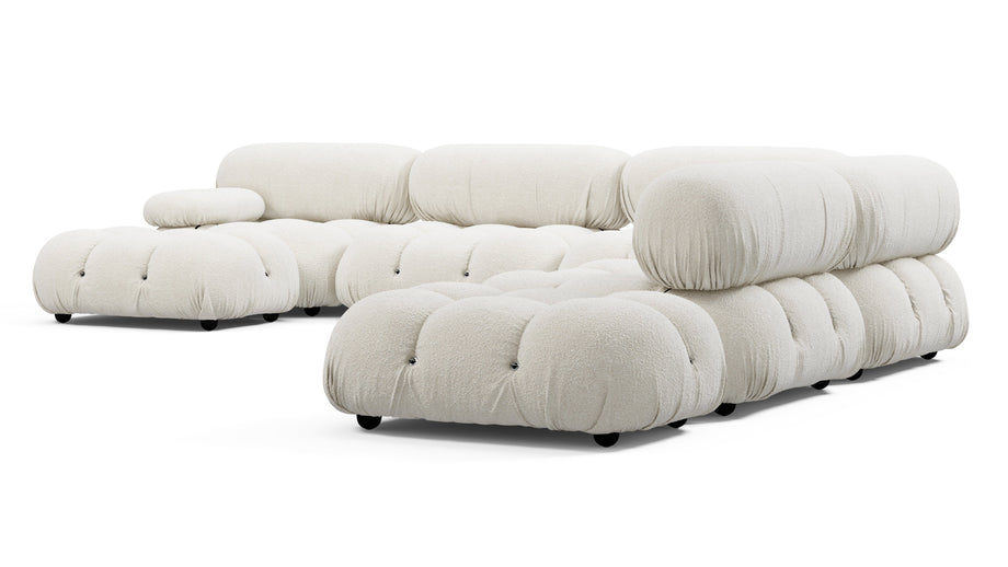 Bellini stor sektionssengWhite Boucle