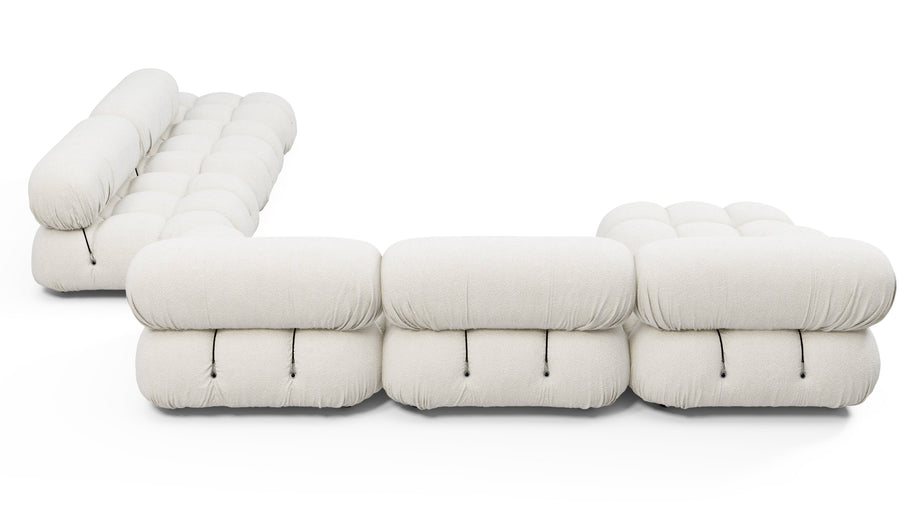 Bellini stor sektionssengWhite Boucle
