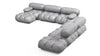 Bellini Large Sectional - Light Gray Velvet - Image 3