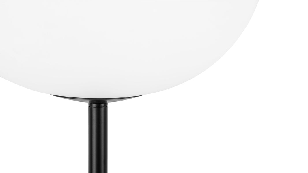 Glo BallGlo Ball - Glo Ball Floor Lamp, Frosted Glass, Black