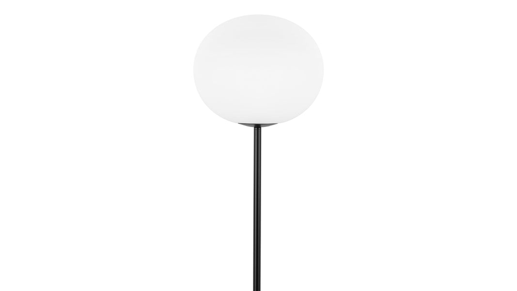 Glo BallGlo Ball - Glo Ball Floor Lamp, Frosted Glass, Black