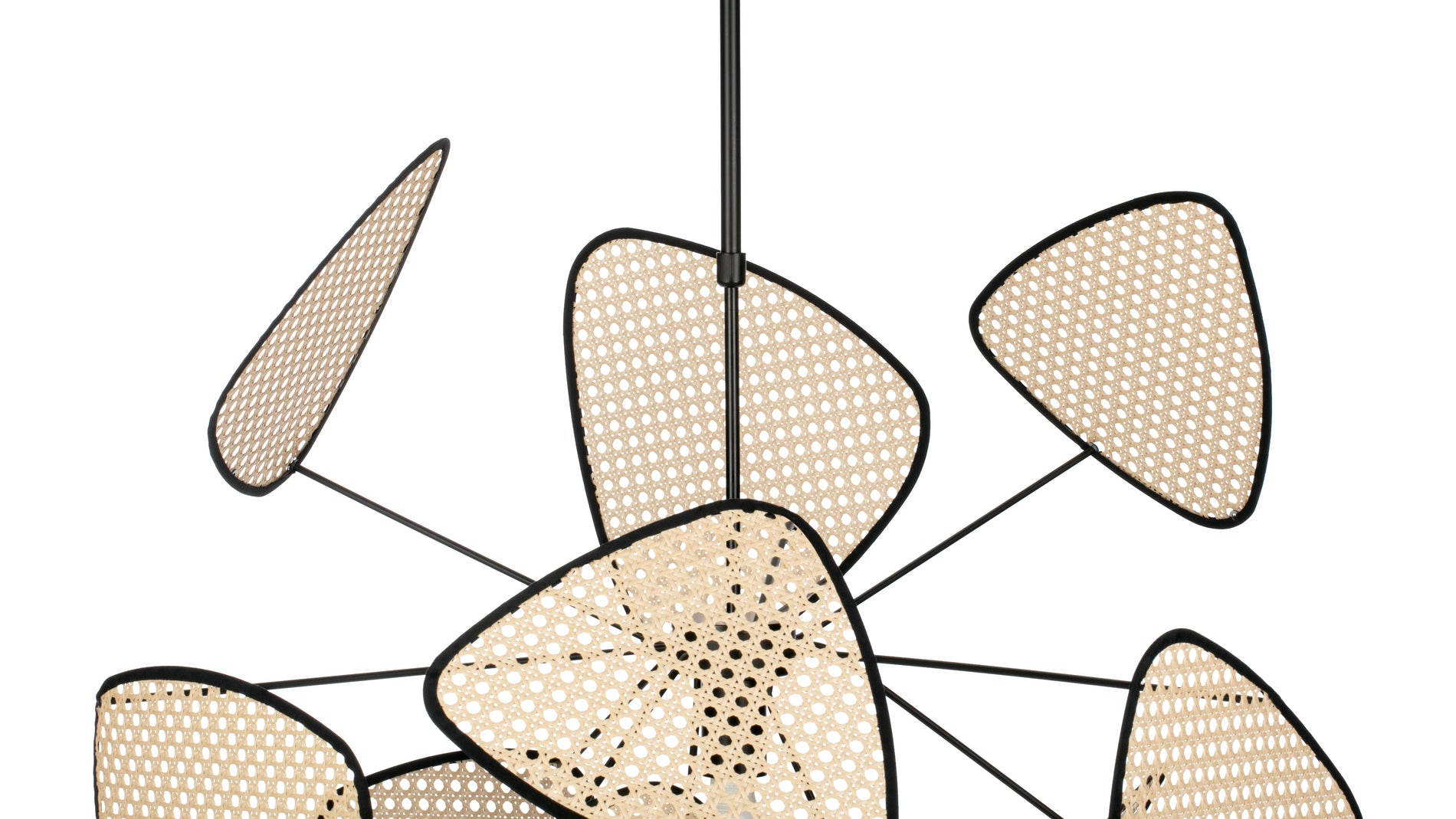 OkaOka - Oka Ceiling Lamp, Black and Natural Rattan