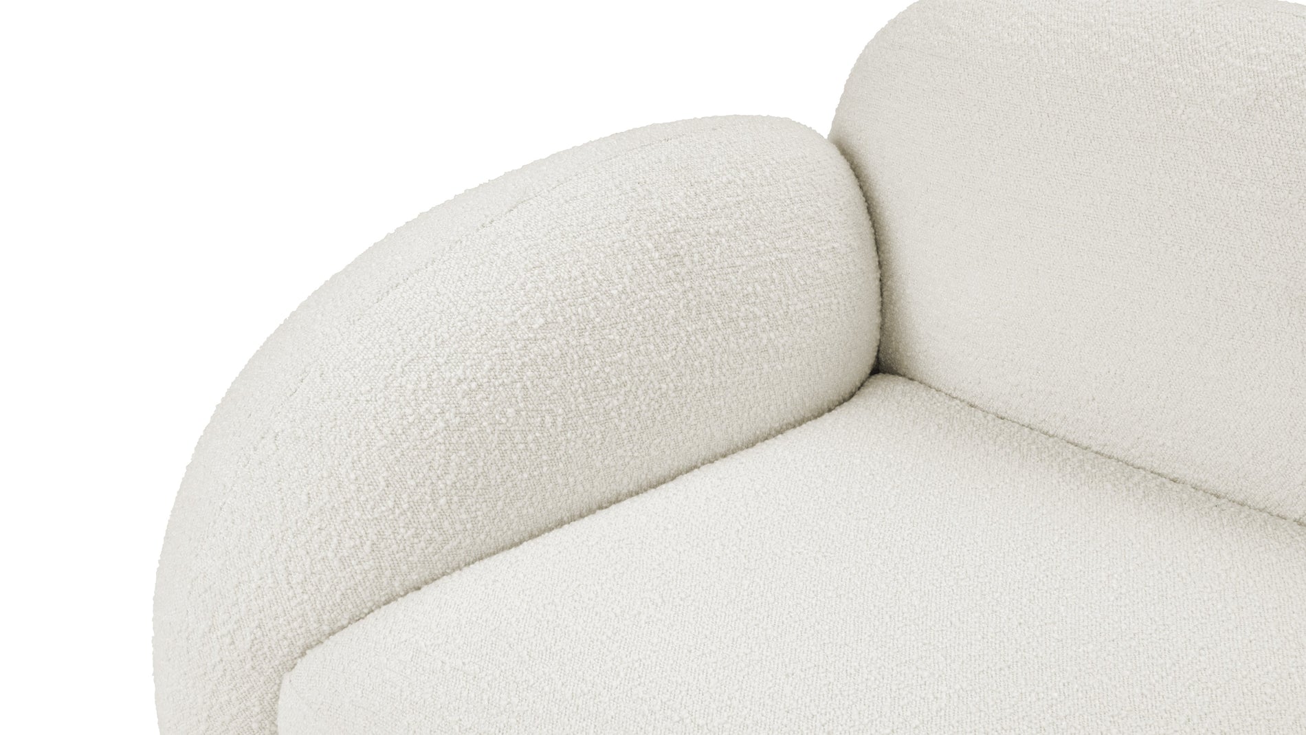 GigiGigi - Gigi Dreisitzer -Sofa, weißer Boucle