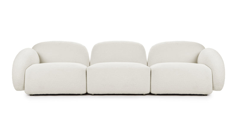 GigiGigi - Gigi Dreisitzer -Sofa, weißer Boucle