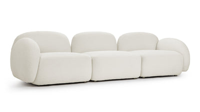 Gigi - Gigi - Gigi Three Seater Sofa, White Boucle - Image 2