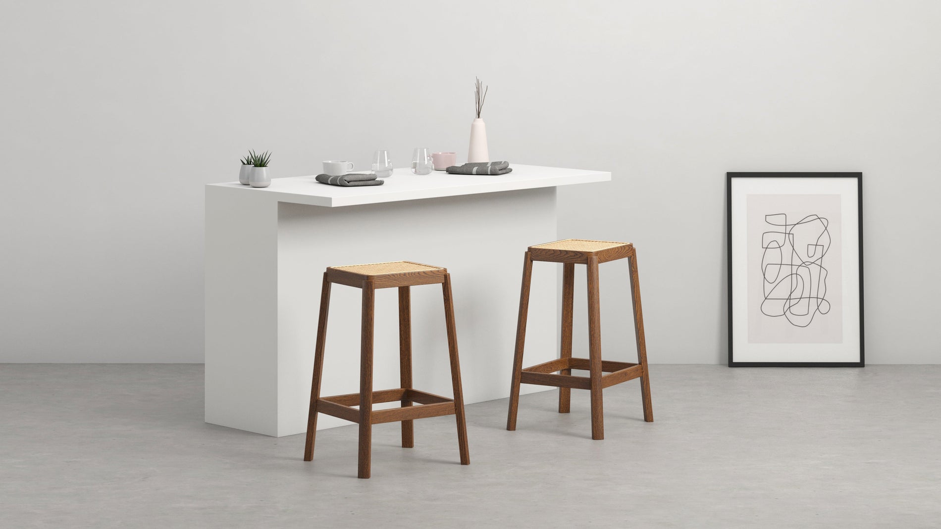 Jeanneret Counter StoolWalnut