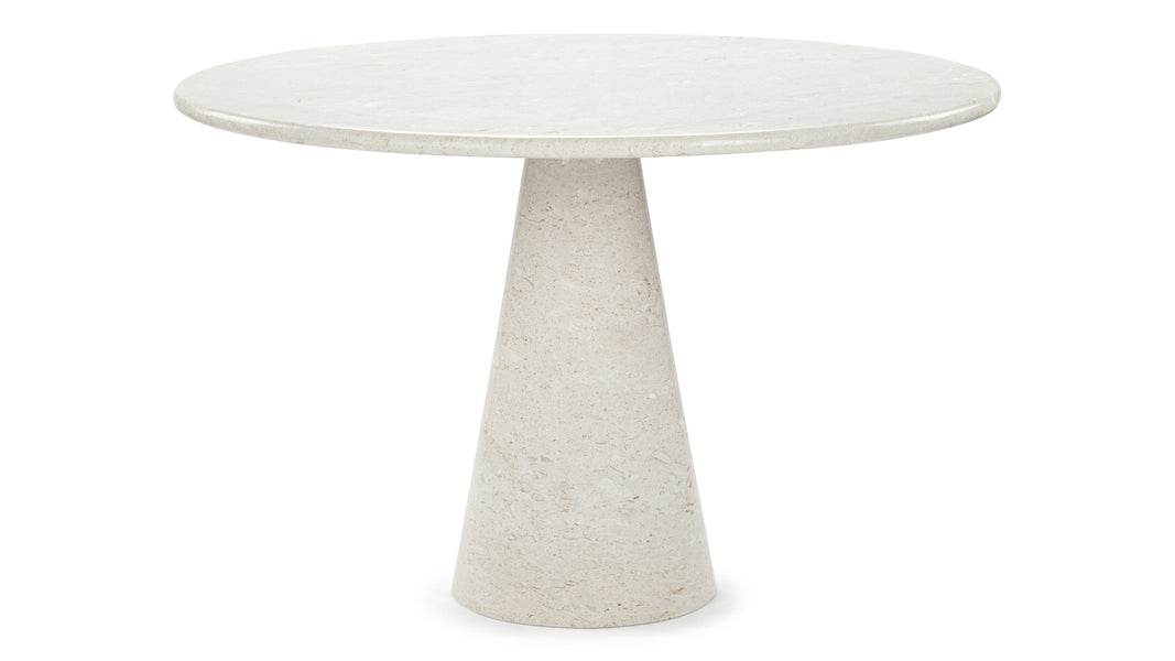 AnsonAnson - Anson Round Dining Table, Limestone, 119cm