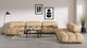 Bellini Large Sectional - Ecru Velvet - Image 7