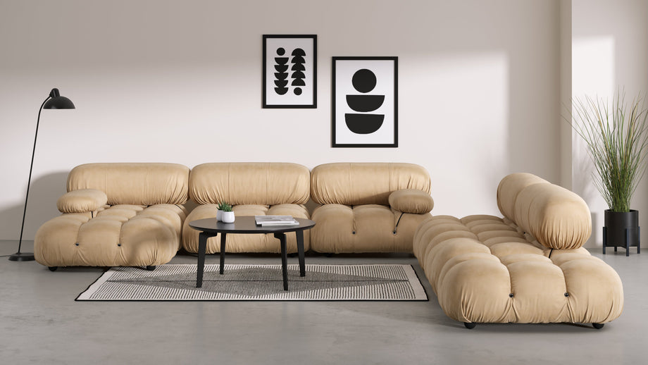 Bellini stor sektionssengEcru Velvet