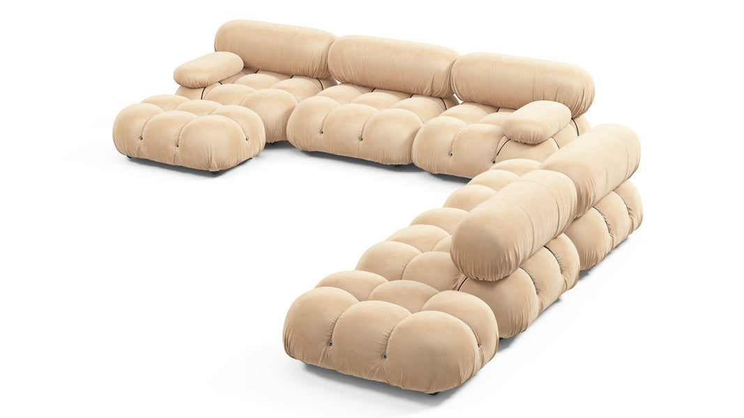 Bellini stor sektionssengEcru Velvet