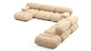 Bellini Large Sectional - Ecru Velvet - Image 3