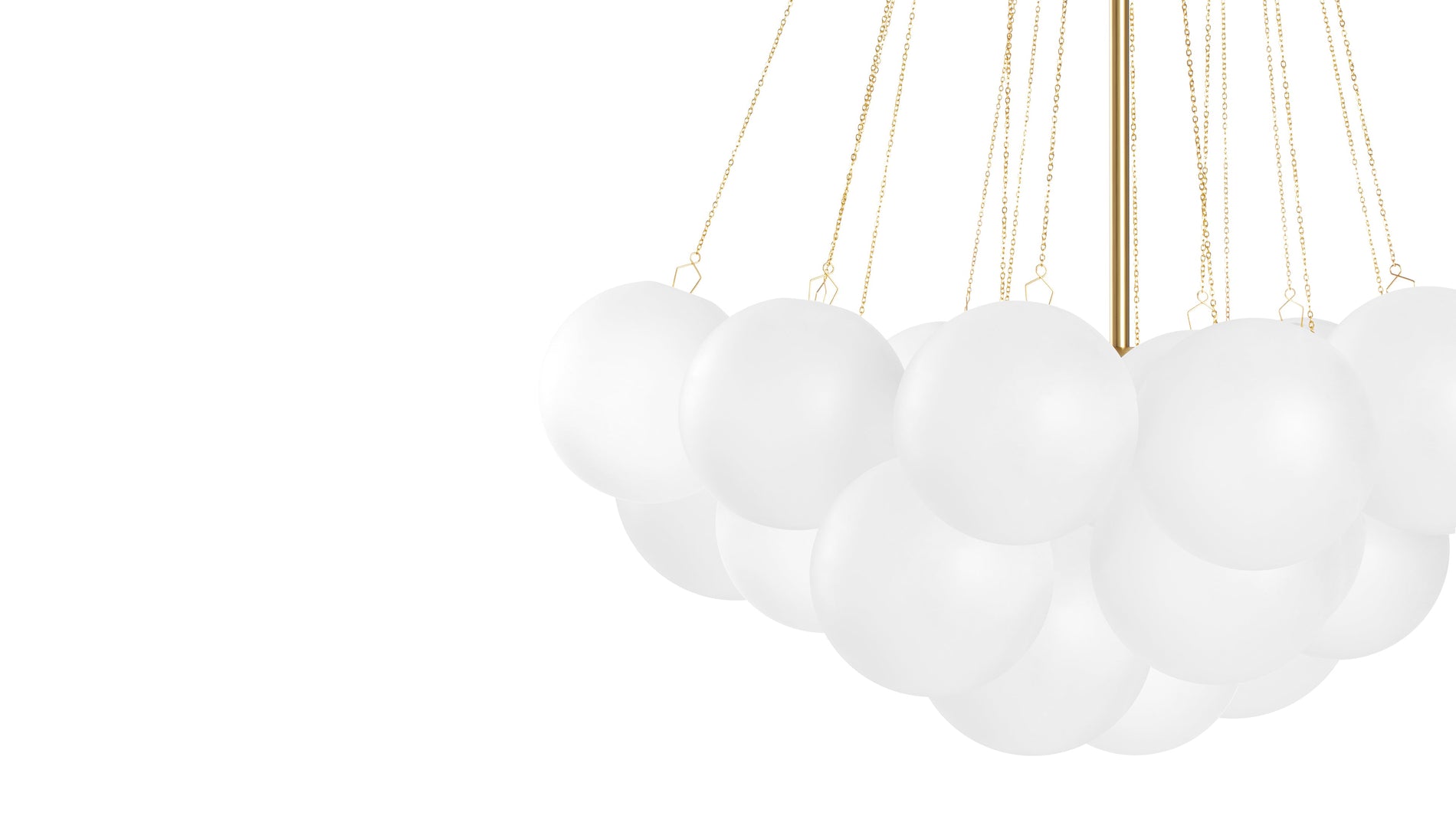 CloudCloud - Cloud Chandelier, Small, Gold and Frosted Glass