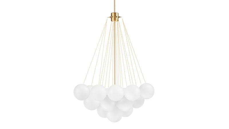 CloudCloud - Cloud Chandelier, Small, Gold and Frosted Glass