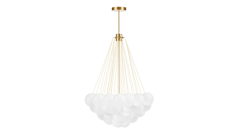 WolkeCloud - Cloud Chandelier, Large, Gold and Frosted Glass