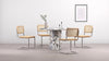 Freya - Freya - Freya Dining Chair, Natural Rattan and Chrome - Image 7