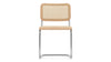 Freya - Freya - Freya Dining Chair, Natural Rattan and Chrome - Image 1