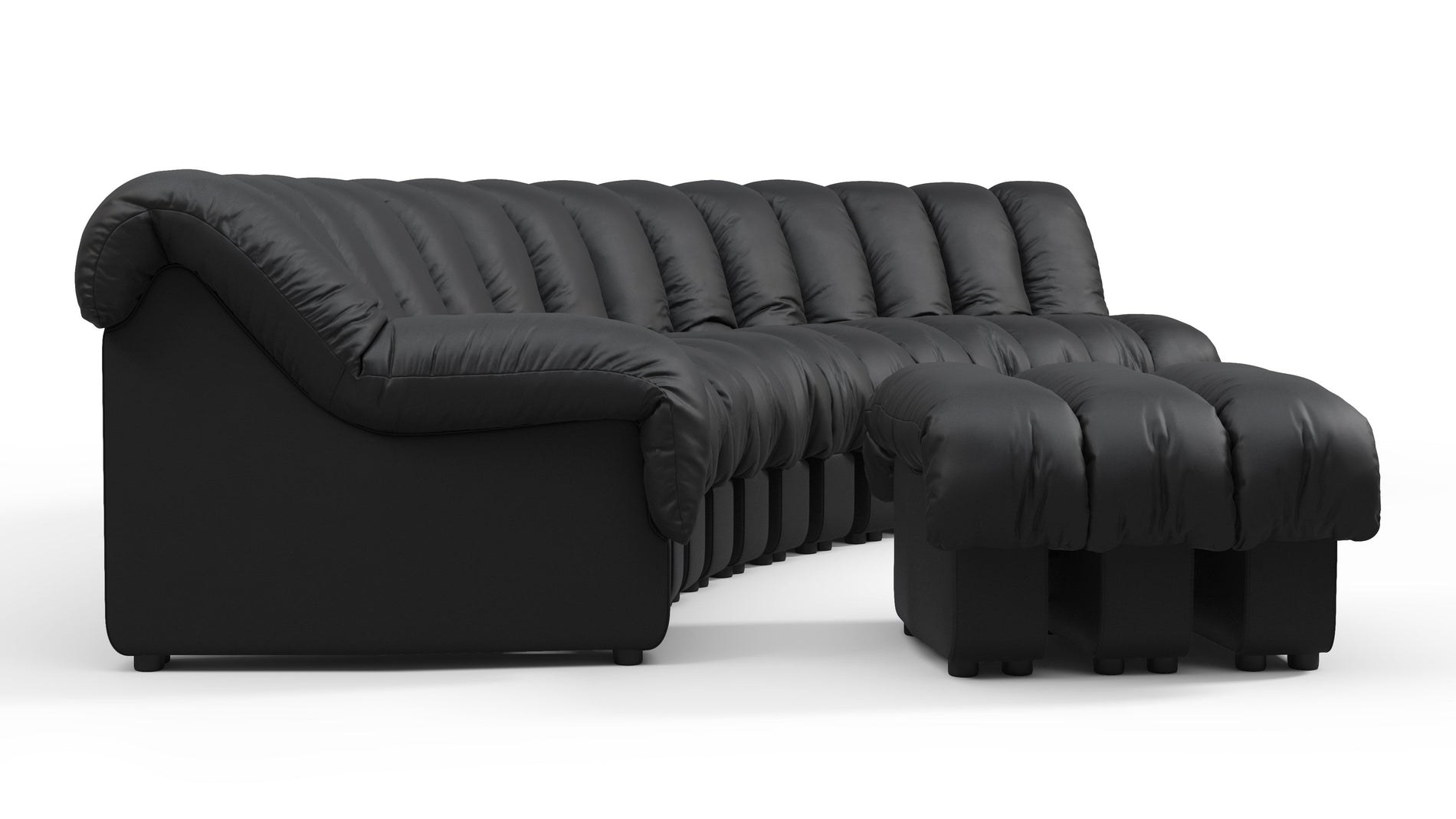 DS 600Schwarzes veganes Leder