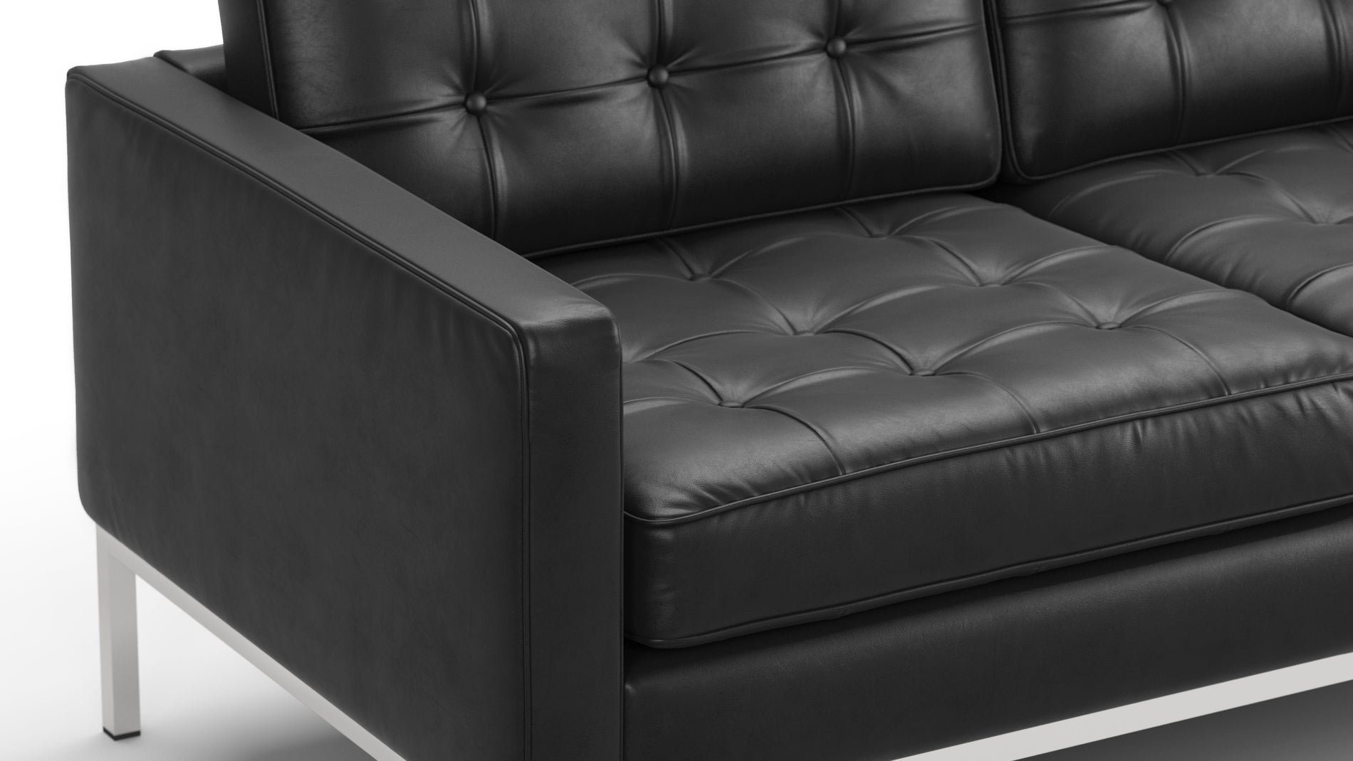 FlorenceMidnight Black Premium Leather