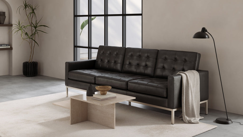 FlorenceMidnight Black Premium Leather