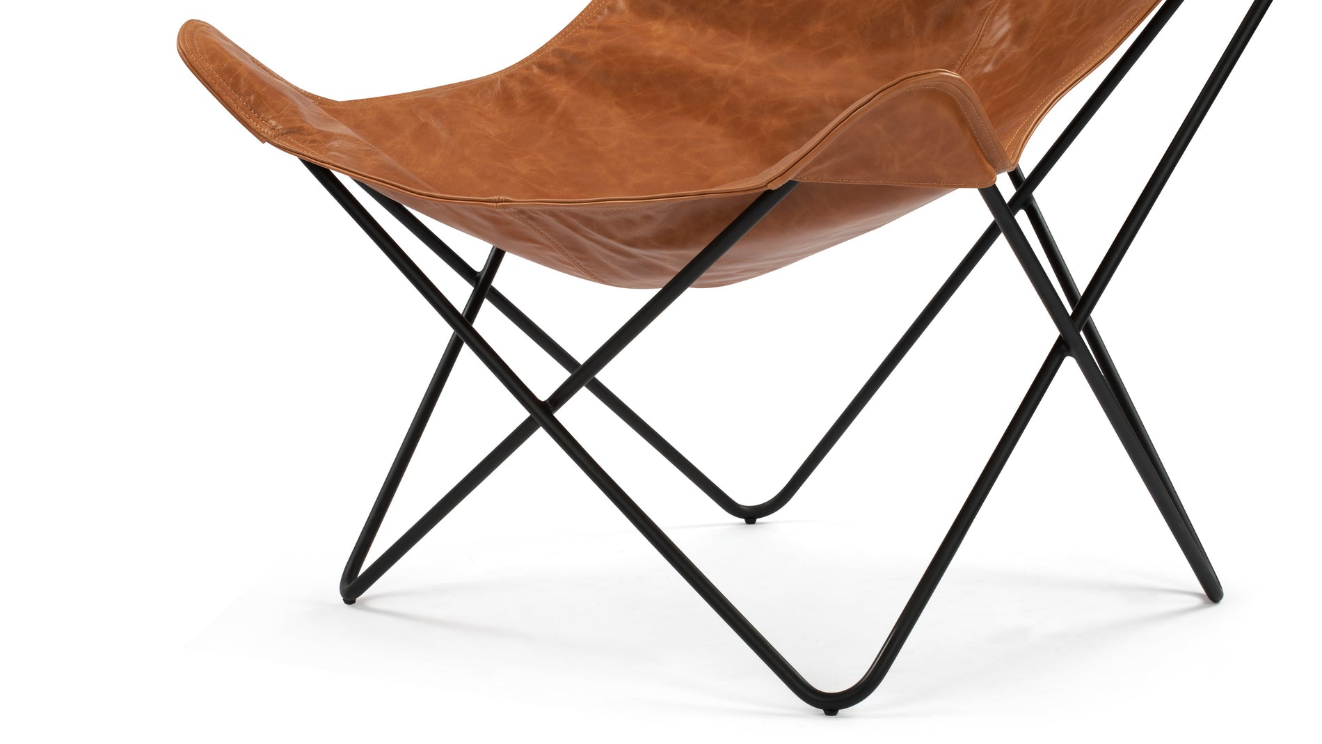 ButterflyButterfly - Butterfly Chair, Distressed Brown Premium Leather