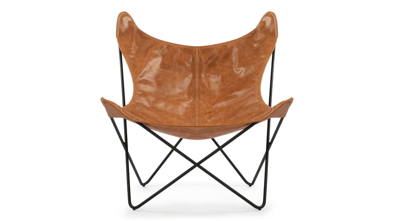 ButterflyButterfly - Butterfly Chair, Distressed Brown Premium Leather