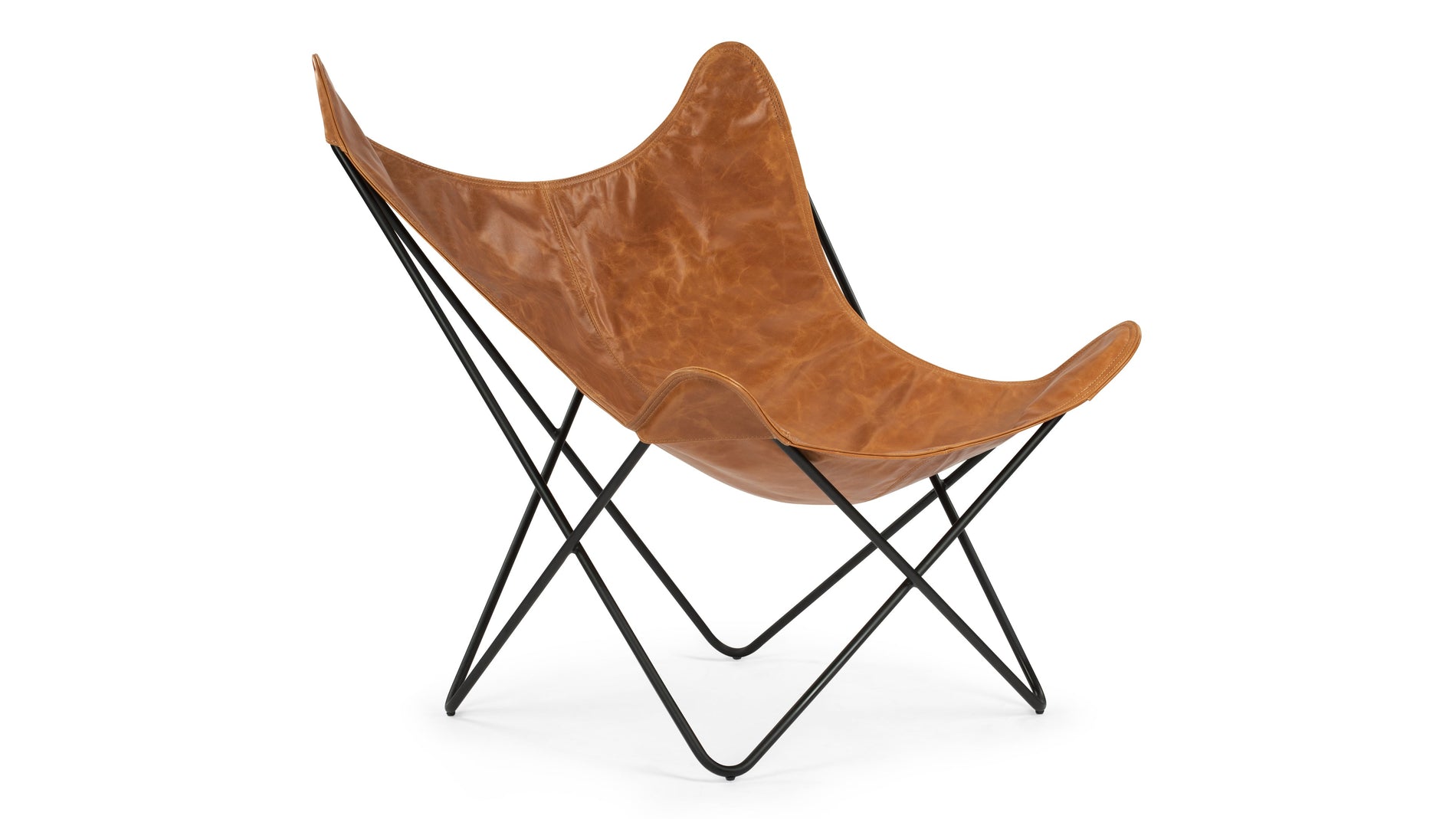ButterflyButterfly - Butterfly Chair, Distressed Brown Premium Leather