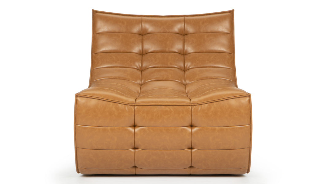 TygeTyge - Tyge Module, Armless Seat, Bourbon Vegan Leather