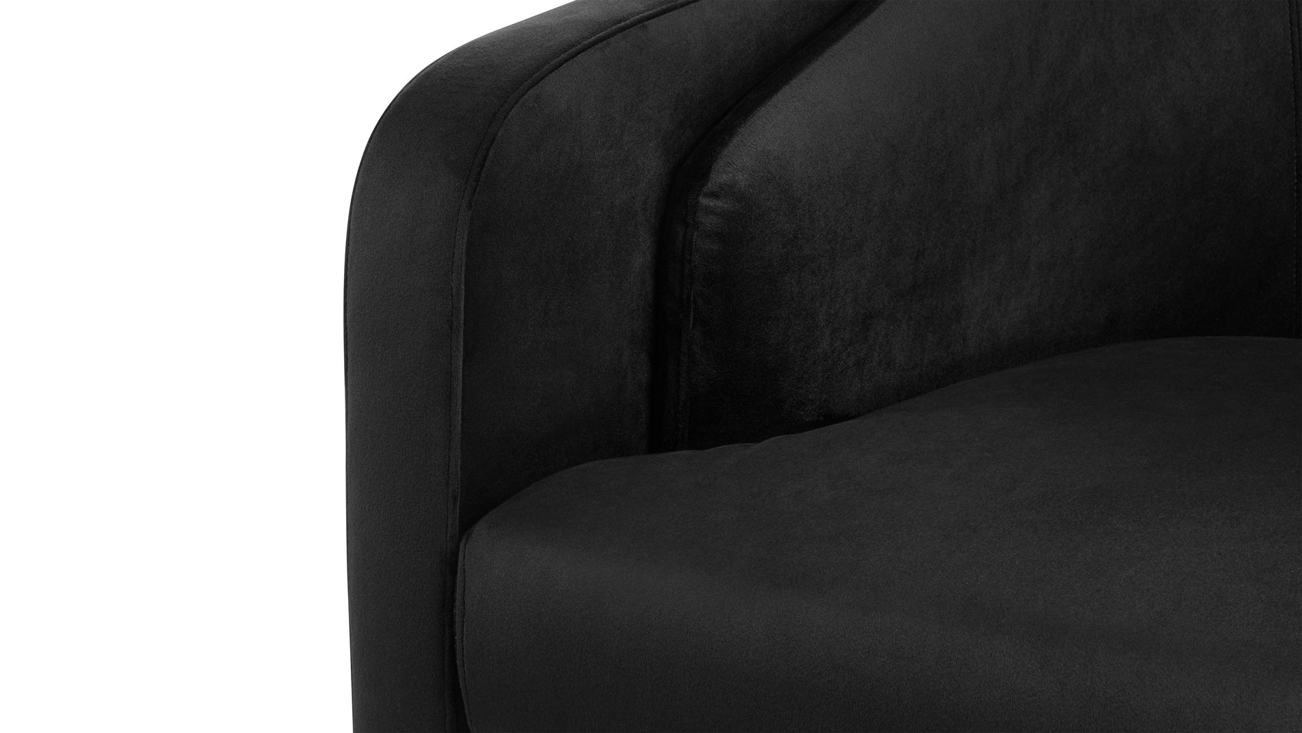 AbenAben - Aben Lounge Stuhl, schwarzer Plüsch -Samt