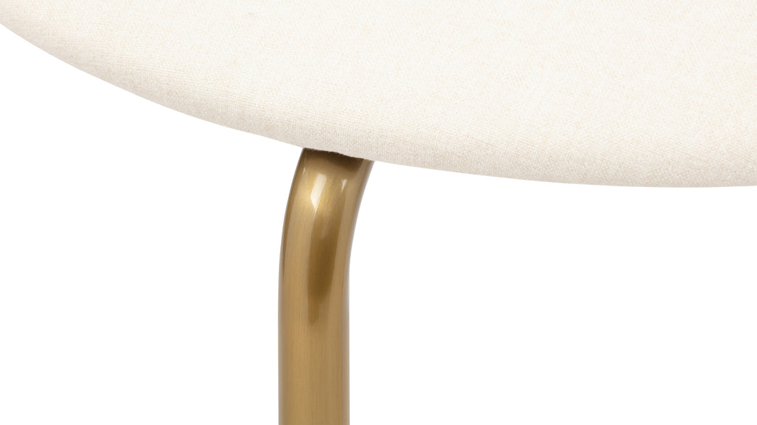 DemiDemi - Demi Bar Stool, Oatmeal Brushed Weave and Brass