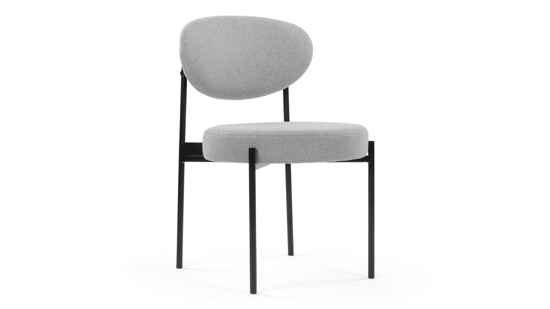 NyxNyx - Nyx Dining Chair, Mid Gray Brushed Weave