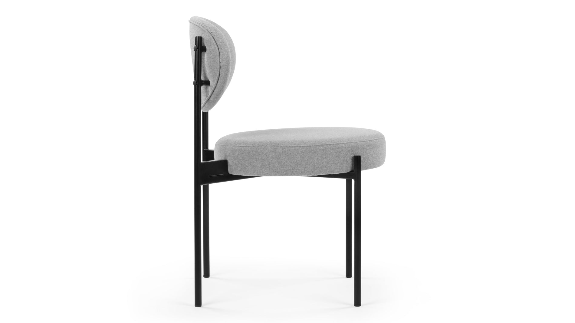 NyxNyx - Nyx Dining Chair, Mid Gray Brushed Weave