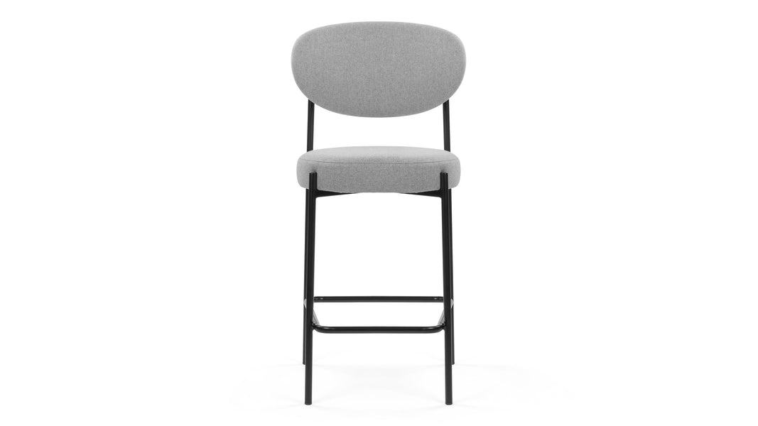 NYXNyx - Nyx Counter Stool, Mid Gray Brushed Weave