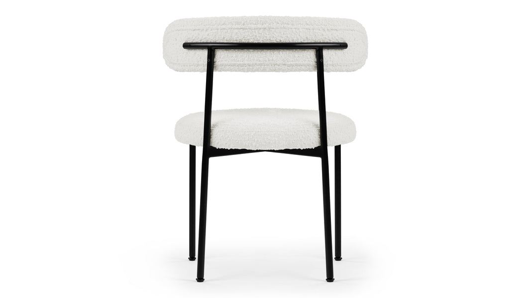MilaMila - Mila Dining Chair, Pearl Boucle