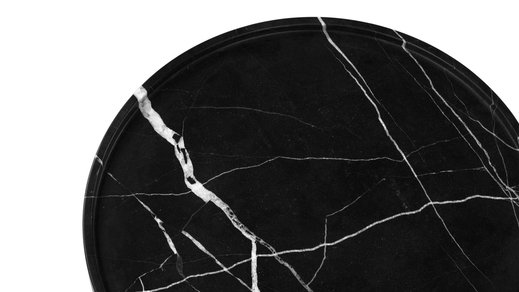 RocRoc - Roc Side Table, Black Marble