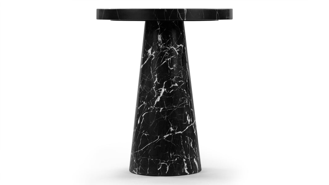 RocRoc - Roc Side Table, Black Marble