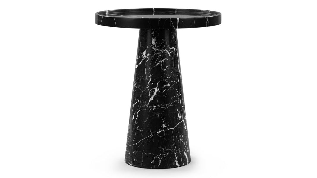 RocRoc - Roc Side Table, Black Marble