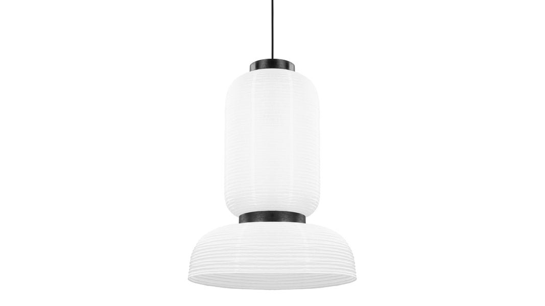 AkioAkio - Akio Long Paper Pendant Light, White