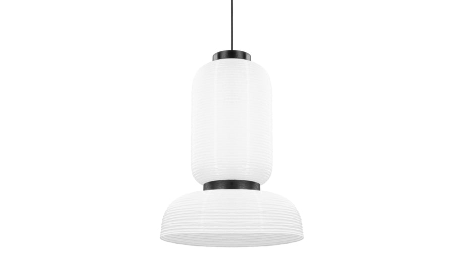 AkioAkio - Akio Long Paper Pendant Light, White