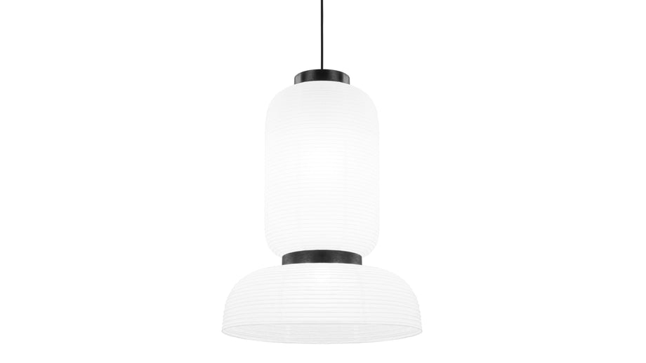 AkioAkio - Akio Long Paper Pendant Light, White