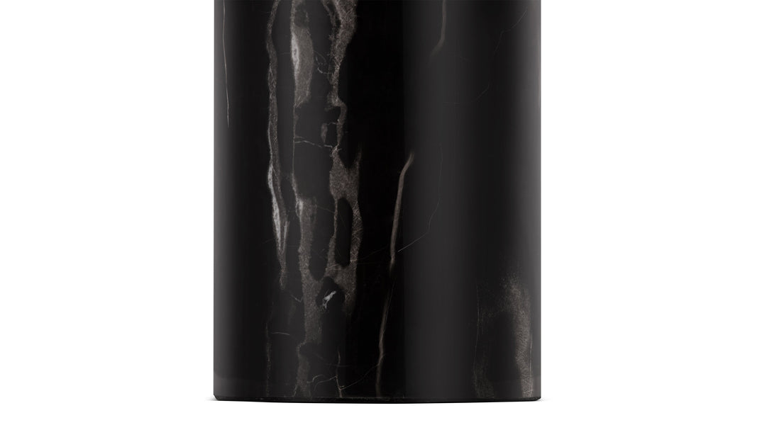 KarlKarl - Karl Tischlampe, Bernsteinglas und schwarzer Marmor