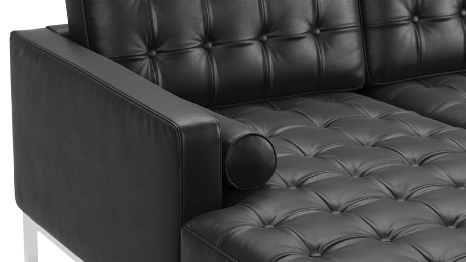 FlorenceMidnight Black Premium Leather