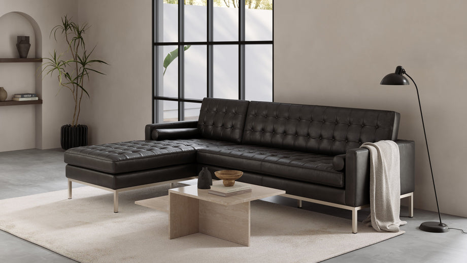 FlorenceMidnight Black Premium Leather
