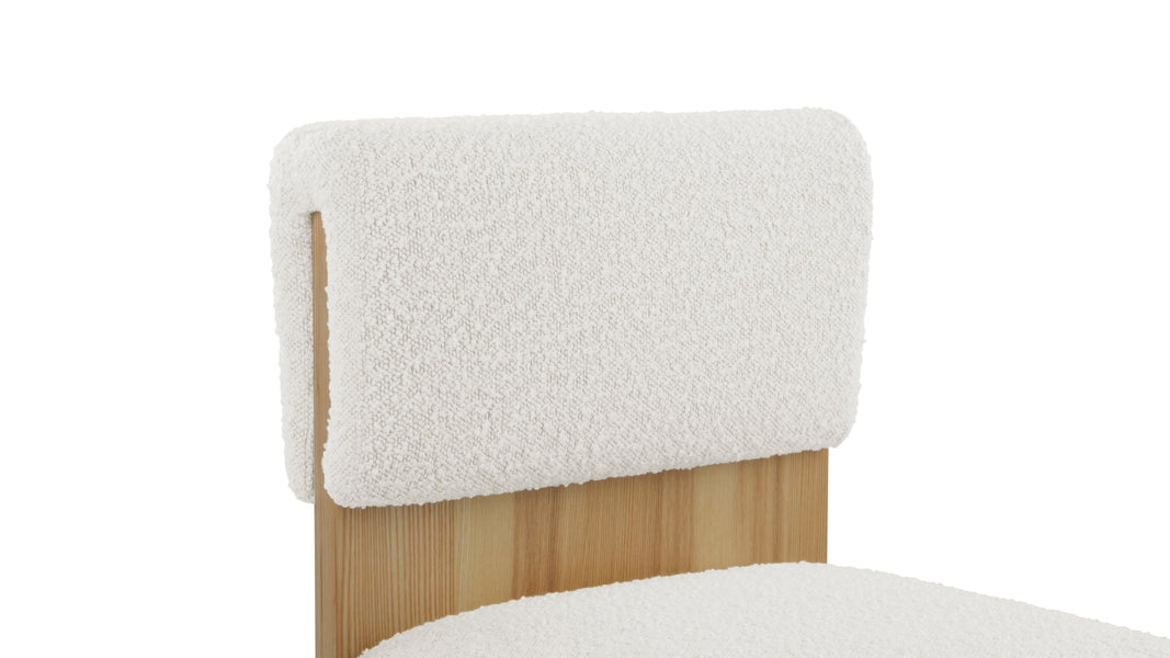 NinaNina - Nina Dining Chair, Pearl Boucle