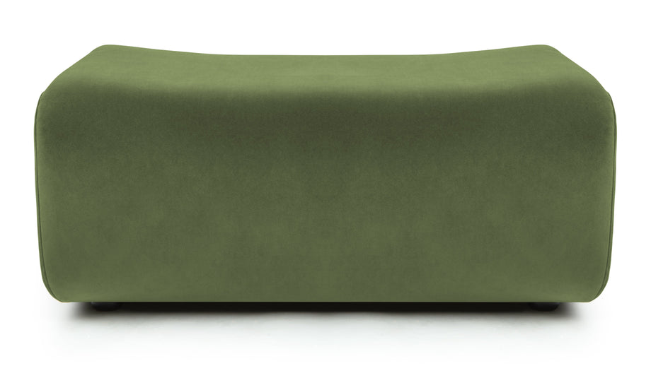 LeoLeo - Leo Module, Ottoman, Lichen Plush Velvet