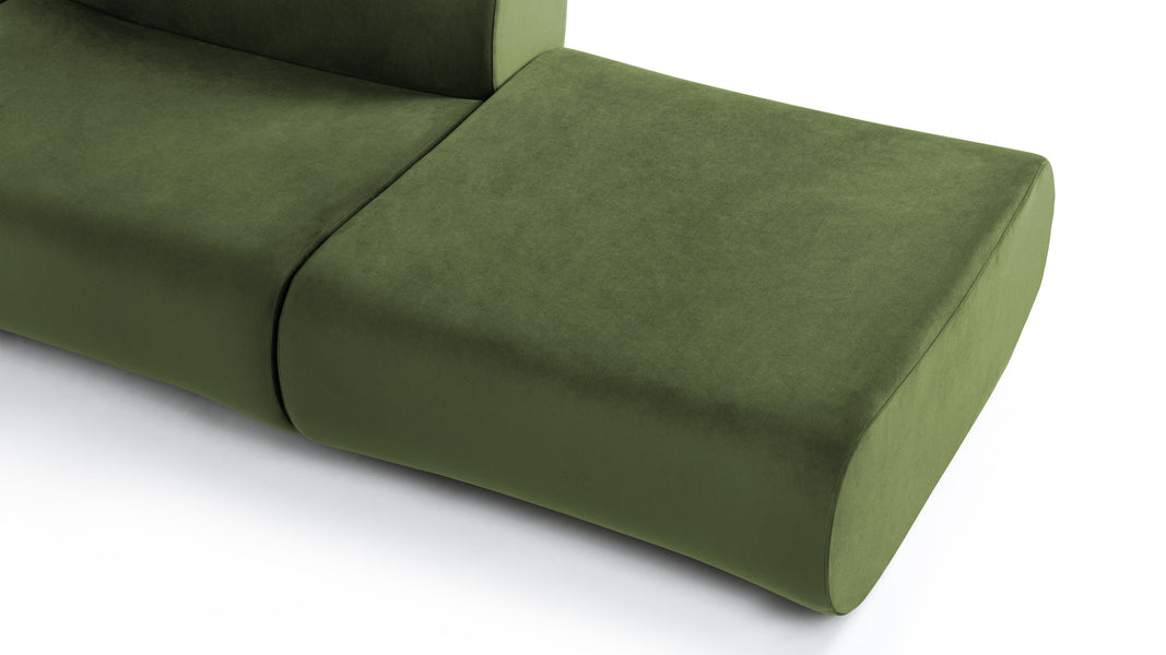 LeoLeo - Leo Open End Sofa, Right, Lichen Plush Velvet