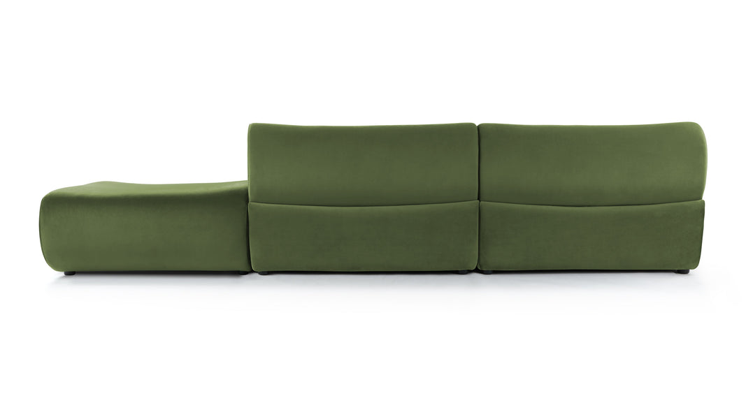 LeoLeo - Leo Open End Sofa, Right, Lichen Plush Velvet