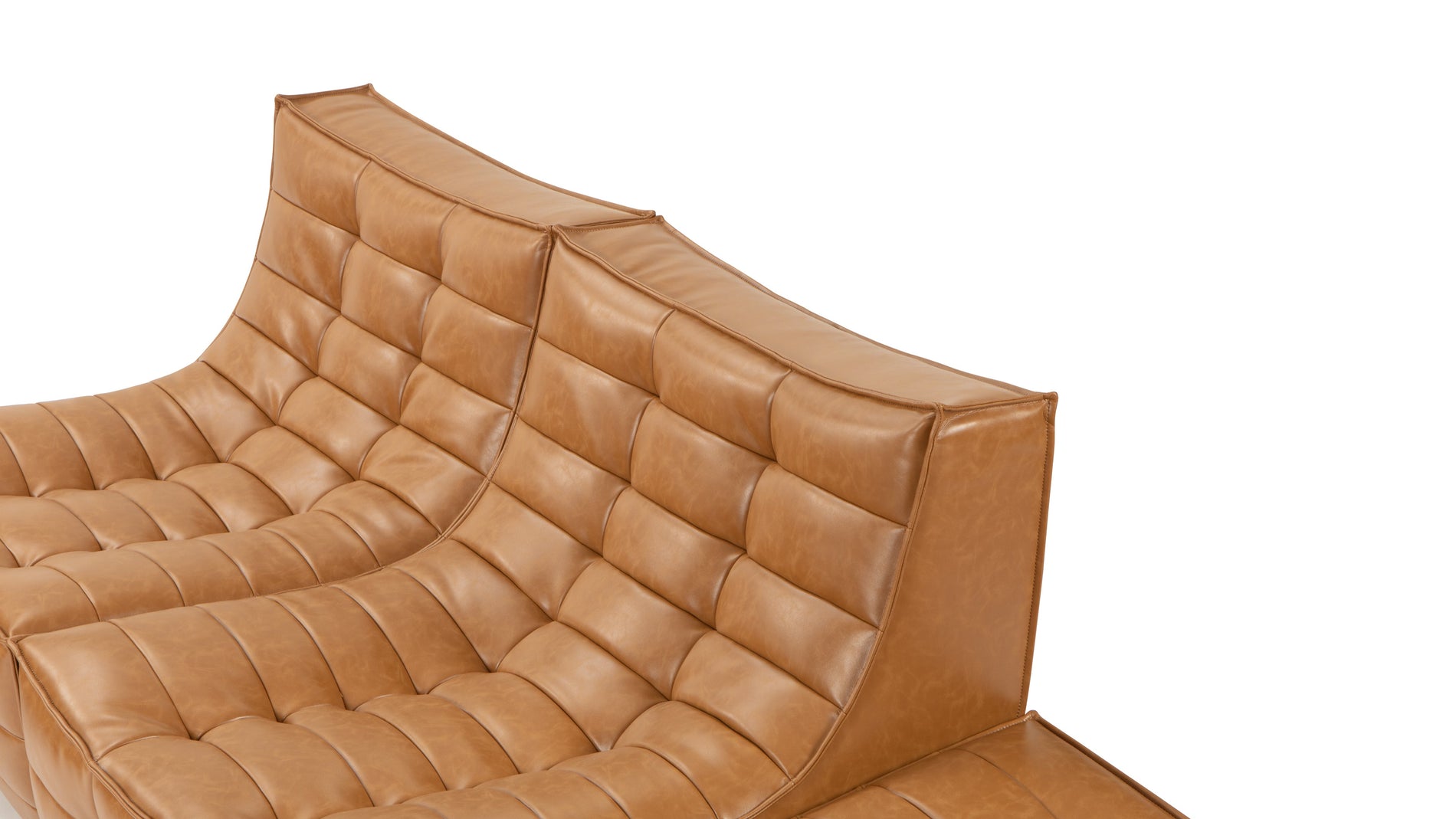 TygeTyge - Tyge Sectional, Large Right Corner, Bourbon Vegan Leather