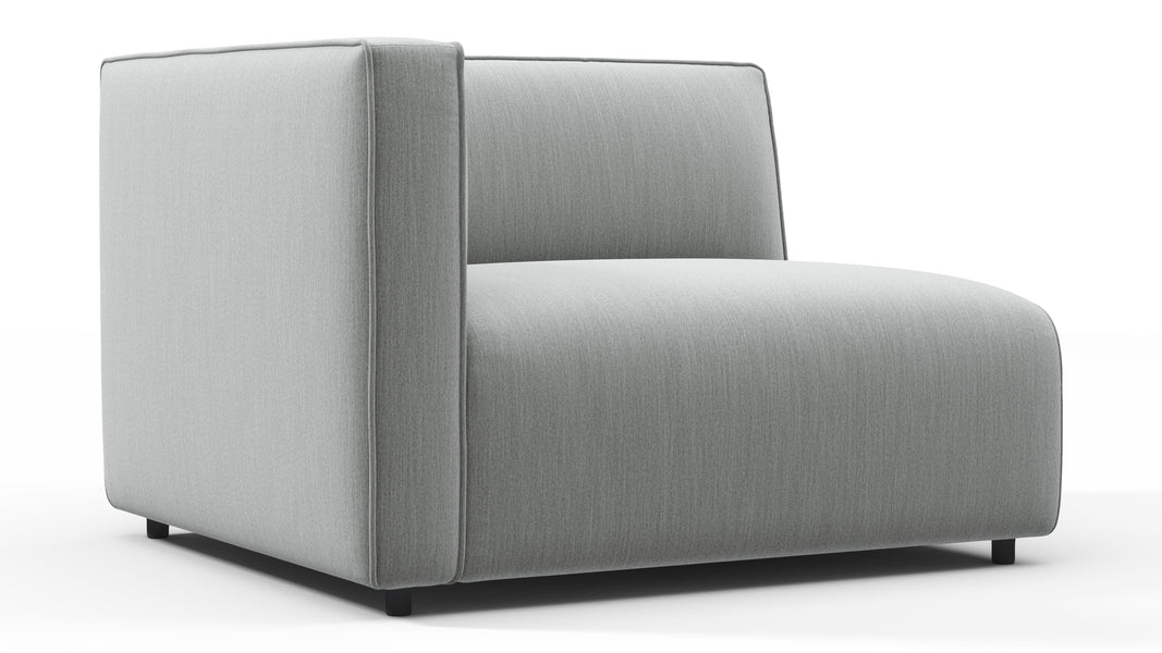 BondBond - Bond Outdoor Module, Left Arm, Dove Grey Performance Weave