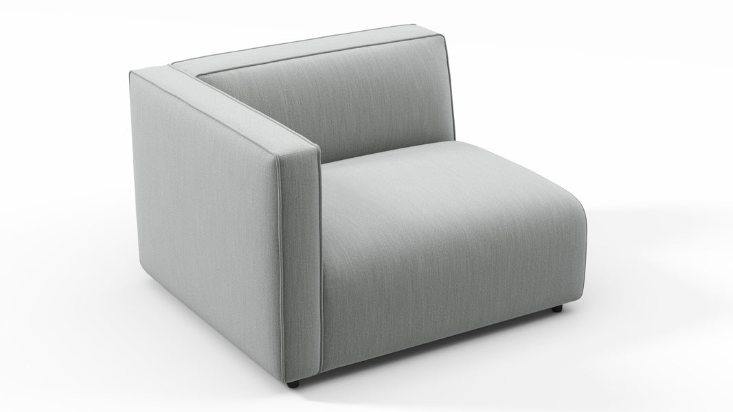 BondBond - Bond Outdoor Module, Left Arm, Dove Grey Performance Weave